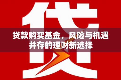 横县贷款购买基金，风险与机遇并存的理财新选择