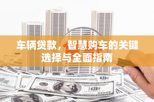 射阳车辆贷款，智慧购车的关键选择与全面指南