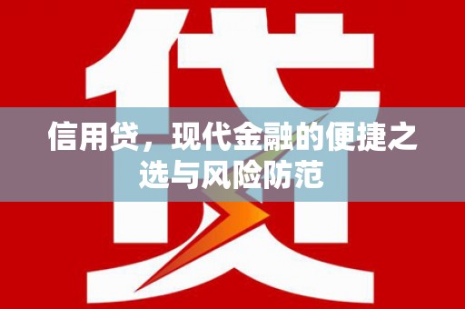 徐闻信用贷，现代金融的便捷之选与风险防范